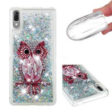 Seashell Owl Dynamic Liquid Glitter Quicksand Soft TPU Case for Sony Xperia L3