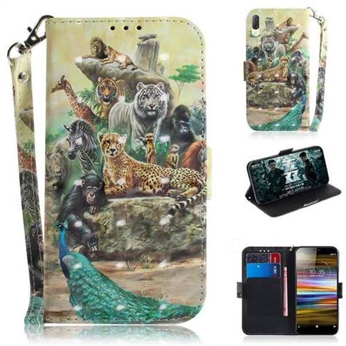 Beast Zoo 3D Painted Leather Wallet Phone Case for Sony Xperia L3