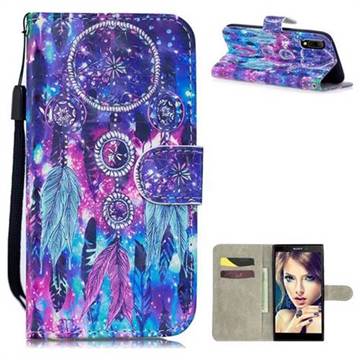 Star Wind Chimes 3D Painted Leather Wallet Phone Case for Sony Xperia L3