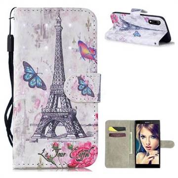 Paris Tower 3D Painted Leather Wallet Phone Case for Sony Xperia L3
