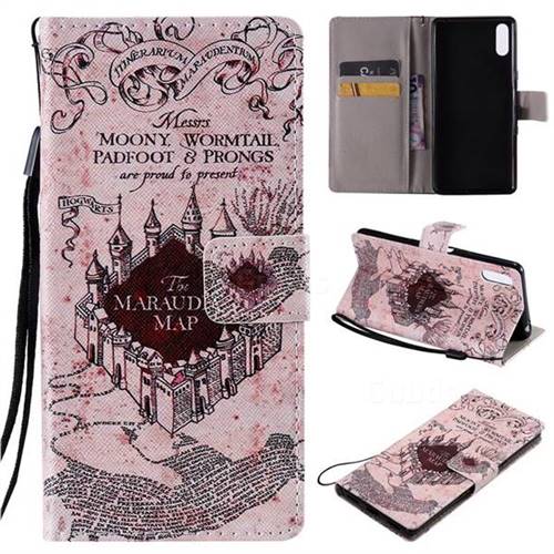 Castle The Marauders Map PU Leather Wallet Case for Sony Xperia L3