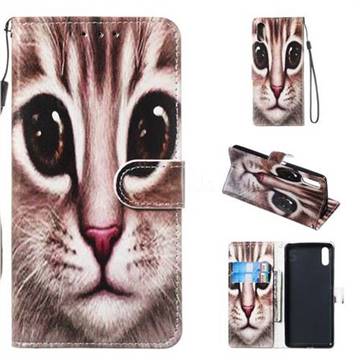 Coffe Cat Smooth Leather Phone Wallet Case for Sony Xperia L3