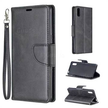 Classic Sheepskin PU Leather Phone Wallet Case for Sony Xperia L3 - Black