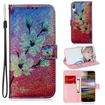 Magnolia Laser Shining Leather Wallet Phone Case for Sony Xperia L3