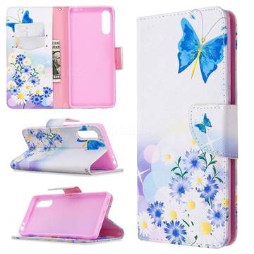 Butterflies Flowers Leather Wallet Case for Sony Xperia L4