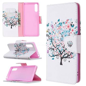 Colorful Tree Leather Wallet Case for Sony Xperia L4