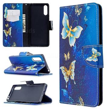 Golden Butterflies Leather Wallet Case for Sony Xperia L4
