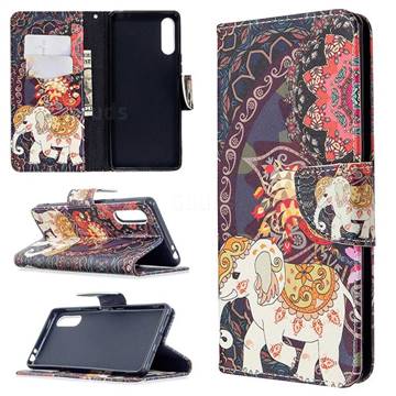 Totem Flower Elephant Leather Wallet Case for Sony Xperia L4