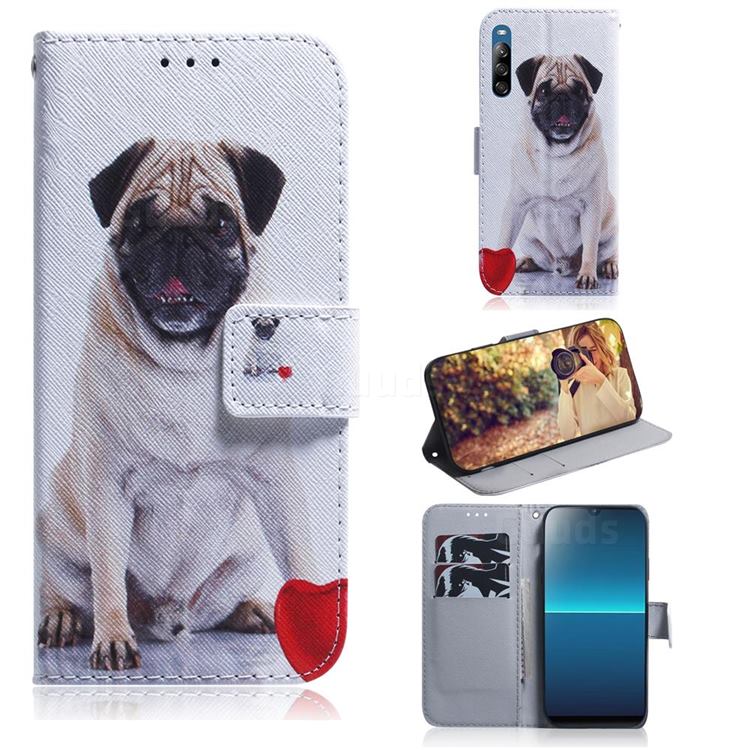 Pug Dog PU Leather Wallet Case for Sony Xperia L4