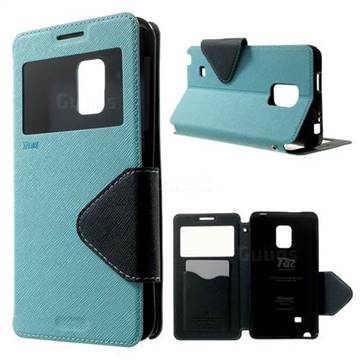 Roar Korea Diary View Leather Flip Cover for Samsung Galaxy Note Edge N915V N915A - Baby Blue