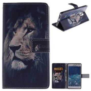 Lion Face PU Leather Wallet Case for Samsung Galaxy Note Edge N915
