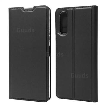 Ultra Slim Card Magnetic Automatic Suction Leather Wallet Case for Sony Xperia 10 II - Star Grey