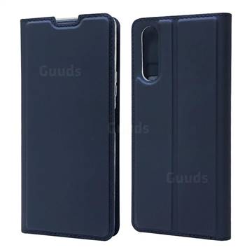 Ultra Slim Card Magnetic Automatic Suction Leather Wallet Case for Sony Xperia 10 II - Royal Blue