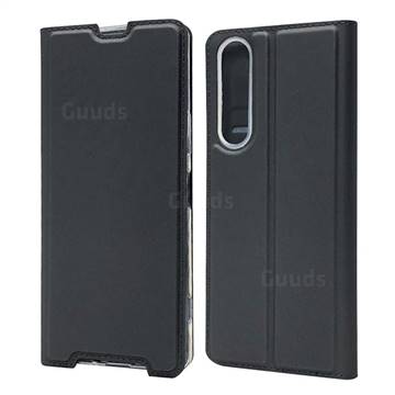 Ultra Slim Card Magnetic Automatic Suction Leather Wallet Case for Sony Xperia 1 II - Star Grey