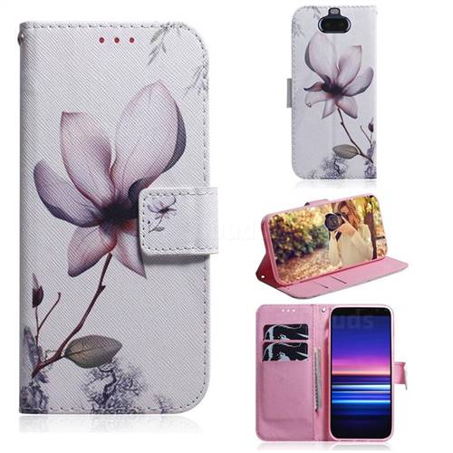 Magnolia Flower PU Leather Wallet Case for Sony Xperia 20