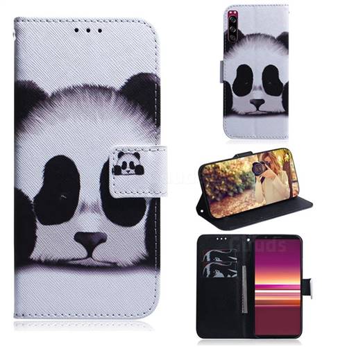 Sleeping Panda PU Leather Wallet Case for Sony Xperia 5