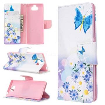 Butterflies Flowers Leather Wallet Case for Sony Xperia 8