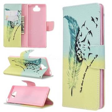 Feather Bird Leather Wallet Case for Sony Xperia 8