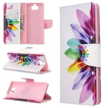 Seven-color Flowers Leather Wallet Case for Sony Xperia 8