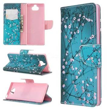 Blue Plum Leather Wallet Case for Sony Xperia 8