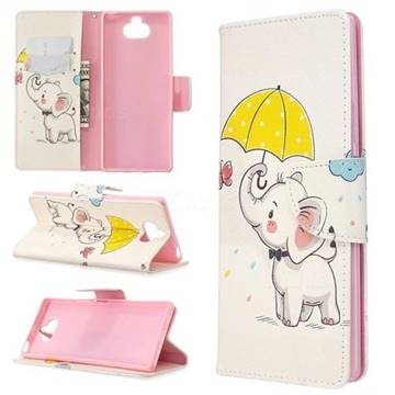 Umbrella Elephant Leather Wallet Case for Sony Xperia 8