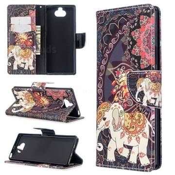 Totem Flower Elephant Leather Wallet Case for Sony Xperia 8