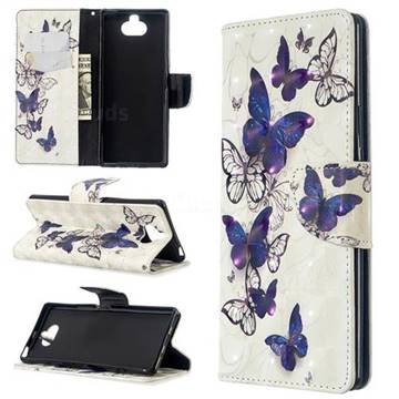 Flying Butterflies 3D Painted Leather Wallet Phone Case for Sony Xperia 8