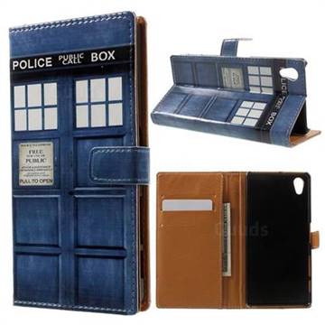 Police Box Leather Wallet Case for Sony Xperia X