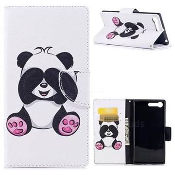 Lovely Panda Leather Wallet Case for Sony Xperia X1