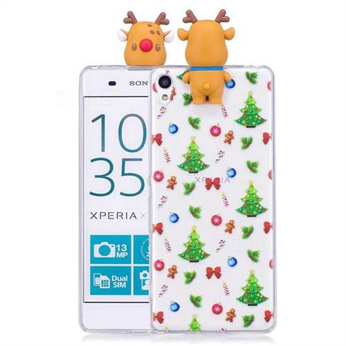 Christmas Bow Soft 3D Climbing Doll Soft Case for Sony Xperia XA