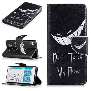 Crooked Grin Leather Wallet Case for Sony Xperia XA