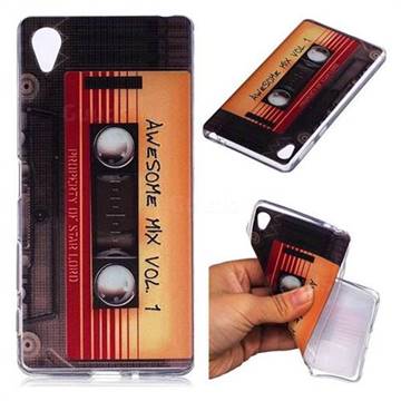 Retro Cassette Tape Super Clear Soft TPU Back Cover for Sony Xperia XA1