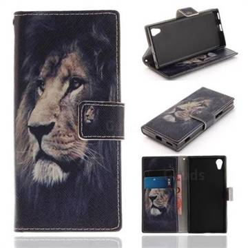 Lion Face PU Leather Wallet Case for Sony Xperia XA1