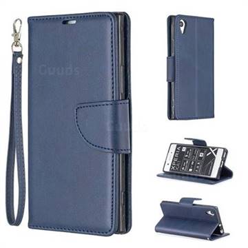 Classic Sheepskin PU Leather Phone Wallet Case for Sony Xperia XA1 - Blue