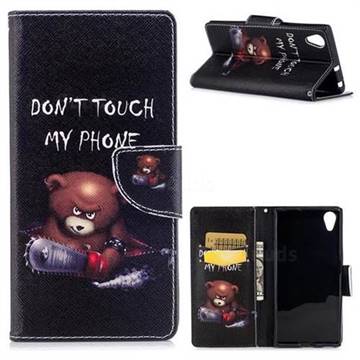Chainsaw Bear Leather Wallet Case for Sony Xperia XA1 Plus