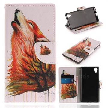 Color Wolf PU Leather Wallet Case for Sony Xperia XA1 Plus