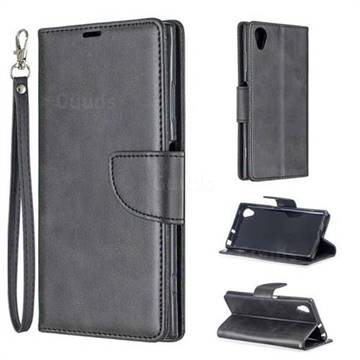 Classic Sheepskin PU Leather Phone Wallet Case for Sony Xperia XA1 Plus - Black