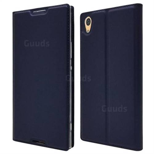 Ultra Slim Card Magnetic Automatic Suction Leather Wallet Case for Sony Xperia XA1 Ultra - Royal Blue