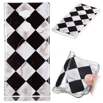 Black and White Matching Soft TPU Marble Pattern Phone Case for Sony Xperia XA2