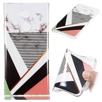 Pinstripe Soft TPU Marble Pattern Phone Case for Sony Xperia XA2