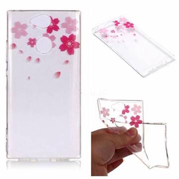 Sakura Flowers Super Clear Soft TPU Back Cover for Sony Xperia XA2