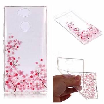 Cherry Blossom Super Clear Soft TPU Back Cover for Sony Xperia XA2