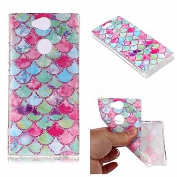 Colored Ripples Matte Soft TPU Back Cover for Sony Xperia XA2