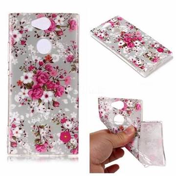Rose Flower Matte Soft TPU Back Cover for Sony Xperia XA2