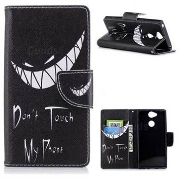 Crooked Grin Leather Wallet Case for Sony Xperia XA2