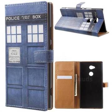Police Box Leather Wallet Case for Sony Xperia XA2