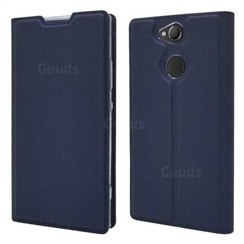 Ultra Slim Card Magnetic Automatic Suction Leather Wallet Case for Sony Xperia XA2 - Royal Blue