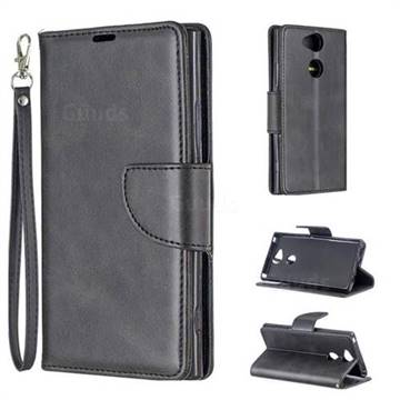 Classic Sheepskin PU Leather Phone Wallet Case for Sony Xperia XA2 - Black