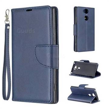 Classic Sheepskin PU Leather Phone Wallet Case for Sony Xperia XA2 - Blue