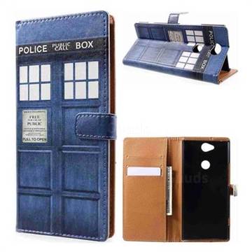 Police Box Leather Wallet Case for Sony Xperia XA2 Plus